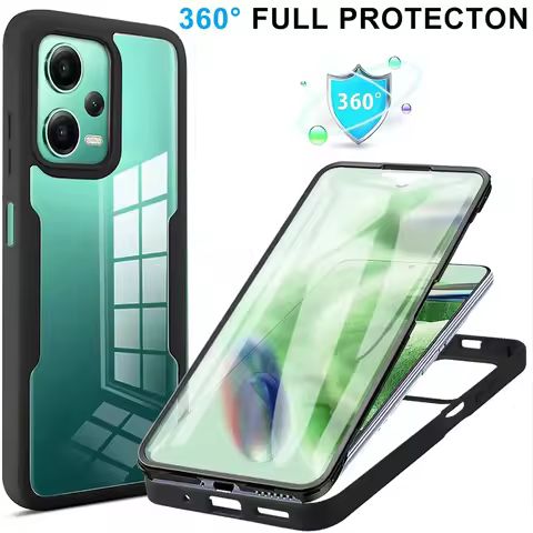 360 Full Shockproof Clear Case For Xiaomi Redmi 13C 12C 12 10C 9 9A 9T 9C Note 12 11 10 S 9 Pro A1 A