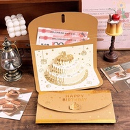 AVUKA Birthday Red Envelope, Foldable Traditional 3D Pop-Up Greeting Card, Unique Best Wishes DIY Cr