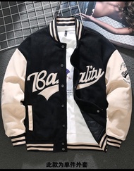 Áo Khoác Bóng Chày Da Nam Phong Cách Mỹ Vintage Hiphop Pilot Dáng Rộng Xuân Thu Mới Áo Khoác Ngoài T