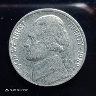 Koin Amerika 5 Cent Tahun 1989 P Liberty - FC02
