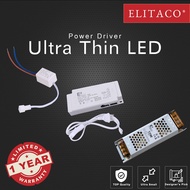 【ELITACO】 Driver for 1 or 6 or 12v 72w Driver - Ultra Thin Surface LED Puck Light for Kitchen Cabinet Showcase Closet Warm White E2