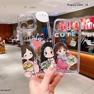 SOFTCASE FOR SAMSUNG OPPO REALME XIAOMI REDMI VIVO INFINIX IPHONE CUSTOM FUNNY GIRL CLEAR CASE CLEAR