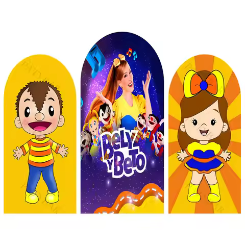 Arch El Show de Bely y Beto Background Boy Birthday Party Backdrop Polyester Arch Banner Photography