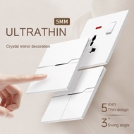 Light Switch Socket White Wall Switch 1/2/3/4gang 1 Way/2 Way Electrical Light Switch Equipment