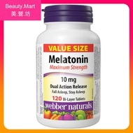 Webber Naturals - 120片超值裝! 雙重效力 甜睡褪黑激素 (10 毫克) 120片 改善睡眠 時差 抗衰老 平行進口 (效期: 11/2028*)