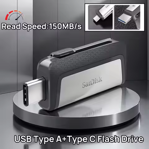 SanDisk Dual USB Type C and Type A Flash Drive SDDDC2 Pen Drive 64GB 128GB 256GB Memory Stick For Sm