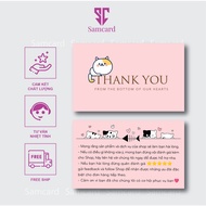 Customer thank you card, thank you card, thank you card at Samcard size 9x5.5 cm