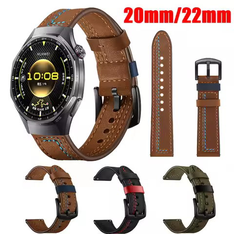 Strap For Huawei Watch GT 6 GT6Pro 46mm Leather Wristband For Huawei Watch GT6Pro GT5 GT4 GT3 GT 46m