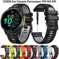 Strap Compatible With Garmin Forerunner 970 965 955 Replacement 22MM Silicone Wristband Accessory Fo