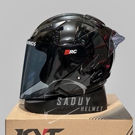 KYT GLAXY FLAT R HALF FACE HELMET PLUS 3D SPOILER