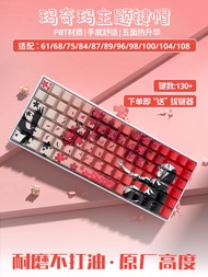 Sakura Raven Keycap PBT Five-Sided Sublimation Side Engraving Translucent wooting Keycap atk68/75