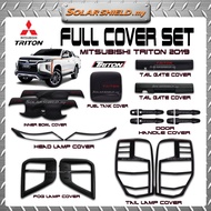 Mitsubishi Triton 2019-2023 Car Accessories Cover ABS Matte Black Design