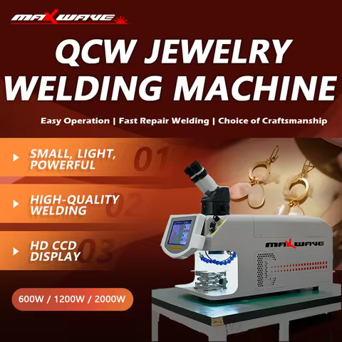 Desktop QCW Laser Welder Multi-Power for Jewelry Alloy Watch and Dental Equipment Repair User-Friend