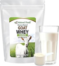 Goat Whey Protein Powder Concentrate - Bulk 5 lb Size - Unflavored & Undenatured - Grass Fed in USA 