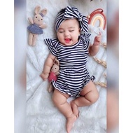 BBB JEJE- Baby Girl Jumper set 3-18 Months Bodysuit set Shorts free Bandana Baby by Little Koda