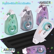 AMBER Double Sided Adhesive Tape, Large Capacity DIY Scrapbooking Dot Glue Tape, Portable Rolling Gl