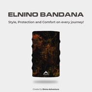Elnino Multipurpose Headwear Bandana Mask UPF 50+ Anti UV Outdoor Neckwear - Lava
