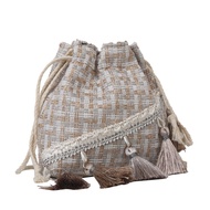 Tas Serut Wanita Tas Selempang Sling Bag Serut Tas Buket Bucket Bag Korean Style Tas Kanvas