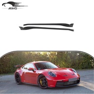 Dry Carbon Fiber Side Skirts Extension for Porsche 911 992 Turbo S 2 Door 2019 - 2023