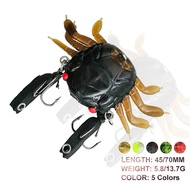 WALK FISH Sinking Artificial Crab Lure Soft Bait With Treble Hooks (1 Pcs x 5.8g/13.7g)