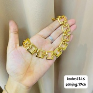24k gold checkered bracelet