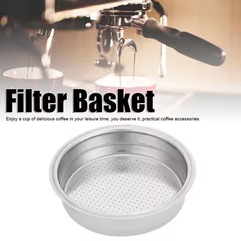 51mm 1/2Cups Stainless Steel Coffee Machines Pressurized Filter Basket Powder Basket Double Layer Co