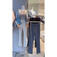 [Women Clothing] Slimmer Look Pressed Line Flared Pants Long Pants Flared Pants Flared Pants