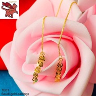 18k Saudi gold tictac earring