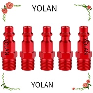 YOLANDAGOODS1 Quick-Connect, 1/4Inch NPT Air Compressor Fitting, Air Tool Fitting I/M Type-Red Air Hose Fitting