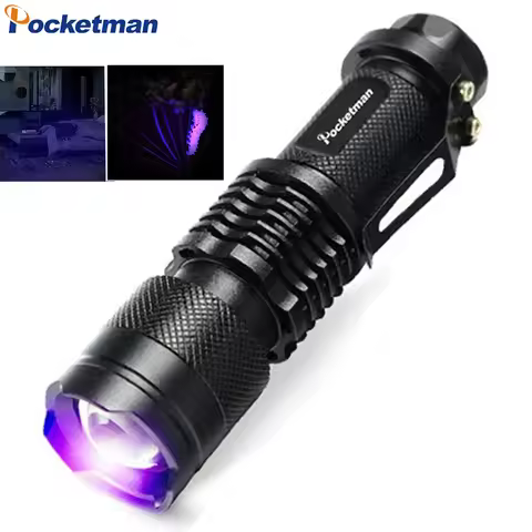 UV Flashlight UV Light Flashlight 395nm Black Light Flashlight Mini Blacklight Torch for UV Resin Gl