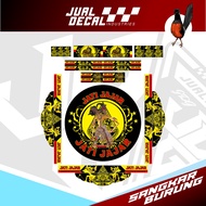 Stiker Decal Tebok Murai EBOD JAYA JATI JAJAR Variasi Sangkar Kandang Burung Bulat Tebok