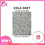Baru Keramik Dinding Kamar Mandi 20x25 Zola Grey