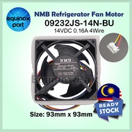 09232JS-14N-BU 14VDC 0.16A 4 Wire Rerfrigerator DC Fan Motor