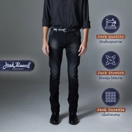 Jack Russel - Men Jeans กางเกงยีนส์ผู้ชายทรงเดฟ - Handwerk J-GRN/8 Skinny Tight Fit Black
