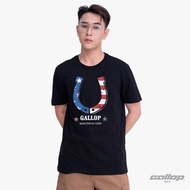 GALLOP : Graphic Tee เสื้อยืดพิมพ์ลาย ผ้าคอตตอนผู้ชาย รุ่น GT9102 สี Black - ดำ / ราคาปกติ 890.-