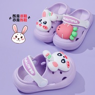 Slippers Sandals Bunny Summer Hole Anti-slip Baotou Slippers Baby Girls Slippers Boys Sand