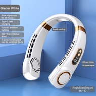 8000mAh Digital Display Hanging Neck Fan 8000MAH Portable Bladeless Electric Fan Silent USB Recharge