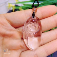 Ds Natural White Crystal Maitreya Buddha Pendant Special Offer Crystal Necklace