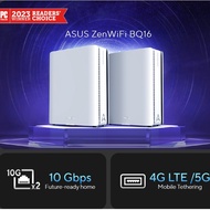 ASUS ZenWiFi BQ16 Quad Band WiFi 7 (802.11be) BE25000 Mesh WiFi System support AiMesh ( Pack of 2 ) 