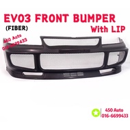 WIRA Mitsubishi EVO3 Front Bumper / Skirt Lip (copy ori Lancer Evo 3)