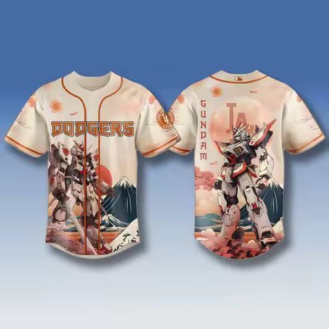 2026 New "Los Angeles Dodgers X Gundam Collaboration Baseball Jersey"Kids/Adults Are Suitable for Da