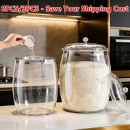 2PCS/3PCS SET Airtight Plastic Food Container Large Capacity Transparent Leakproof Jar Spices Kitche