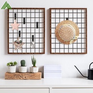 20 Pcs Metal Grid Wall Hanger Reinforced Metal Bend Resistant  Grid Wall Hook for Picture Hat SHOPSB