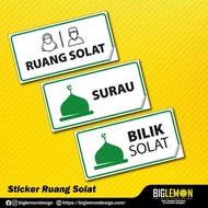 Sticker SURAU/Ruang Solat/Bilik Solat/Bilik Sembahyang/Sticker Sign Surau