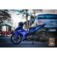 TEM RỜI mẫu chữ EX xanh ngọc trắng cho Exciter 150 xanh Gp - tem