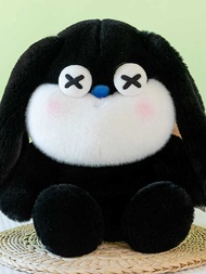 Black Cute Rabbit Doll With Long Ears And Hanging Ears, Plush Rabbit Toy, Soothing Doll, Girl, Sleep