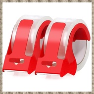 (GJTQ) 2Rolls Clear Packing Tapes with 2 Refillable Dispenser Heavy Duty Packaging Tape 1.88" X 55Ya