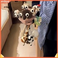 EYD- Cute Big-eyed Plush Keychain – Bendable Long Neck Dog Duck Giraffe Soft Toy for Kids Dog Lovers