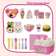 Aoduoyaya Food Feeding Toys Set Pudding Toy Gift with Storage Box Pretend Play Set for Girl Mainan P