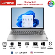 Lenovo IdeaPad Slim 3 15ABR8 16"WUXGA Laptop Grey (Ryzen™ 7 7730U, 16GB, 1TB SSD, ATI, W11) Display 